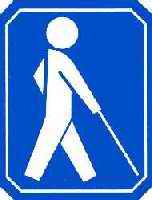 Symbol: Mensch mit Blindenstock