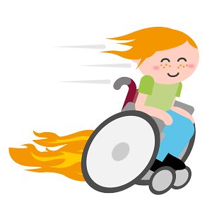 Emoji sportlicher Rollstuhlfahrer