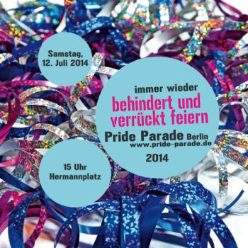 Flyer zur Pride Parade Berlin 2014