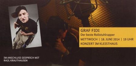 Graf Fidi auf dem Veranstaltungsflyer
