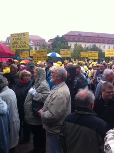 Heute auf dem Domplatz in Magdeburg