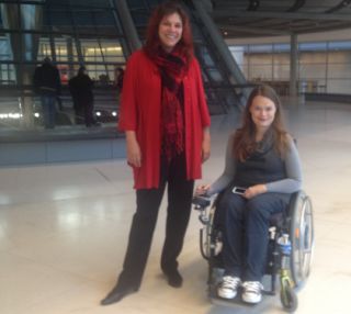 Katrin Werner und Nancy Poser heute im Bundestag.