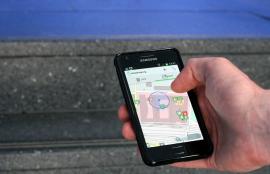 Foto zeigt Wheelmap App für Smartphones