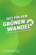 Titelseite des Wahlprogramms der Grünen