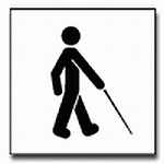 Symbol: Mensch mit Blindenstock