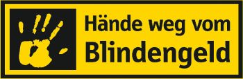 Logo: Hände weg vom Blindengeld